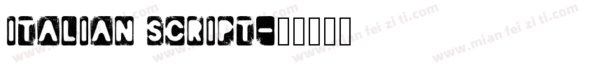 Italian script字体转换